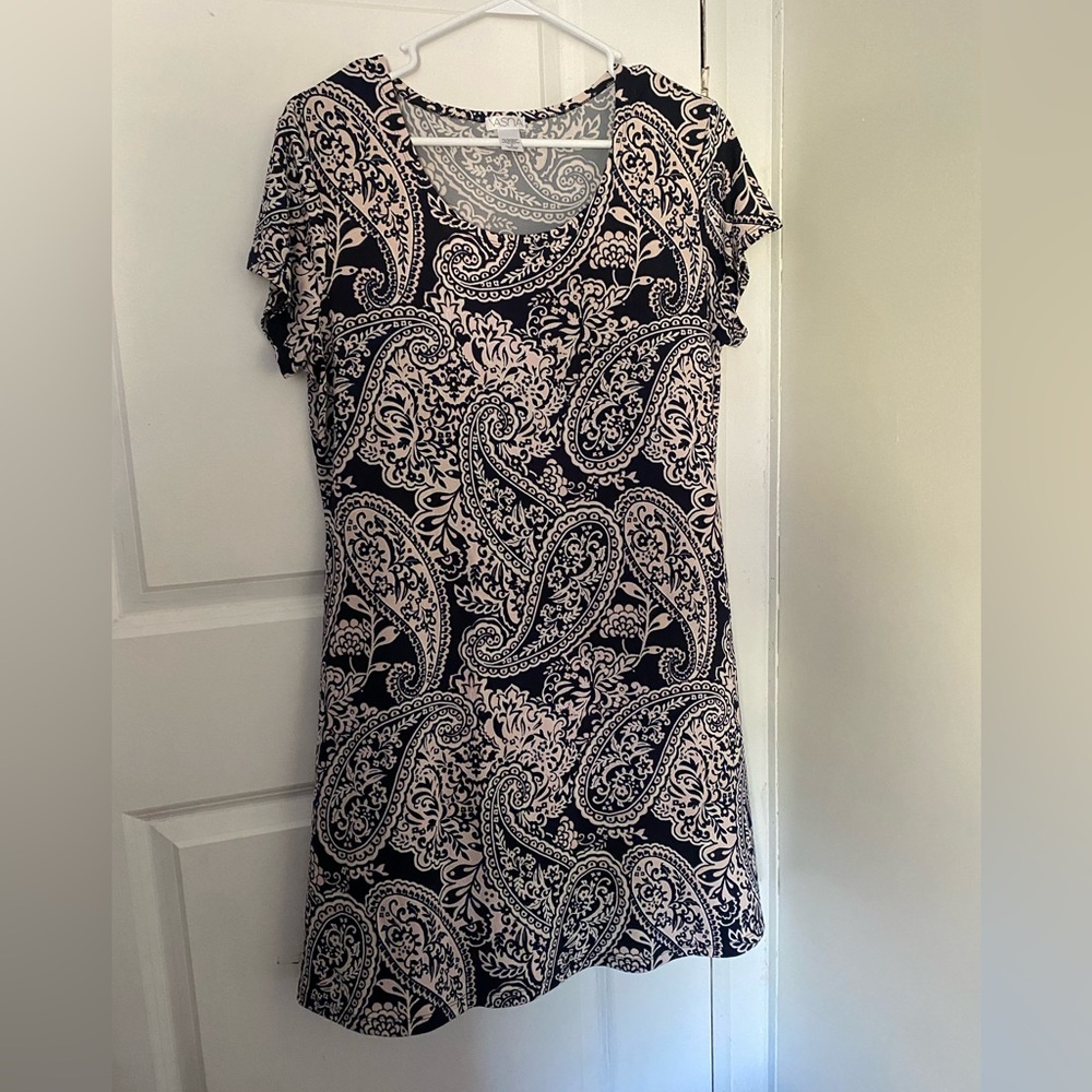 VASNA light pink and dark blue dress
